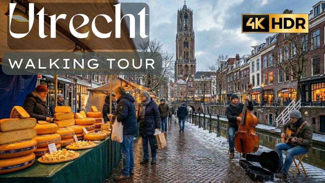 Full Winter Walking Tour in Utrecht, Netherlands 2026 🇳🇱 | City Center & Canals [4K 60fps HDR]