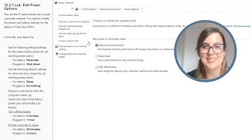 12.2.7 Lab: Edit Power Options