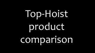 Top-Hoist selection guide