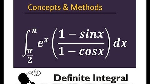 `int(e^x(1-sinx))/(1-cosx)dx`|| integral pi/2 or pi e^x(1-sinx/1-cosx) | integrate 