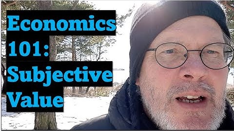 Economics 101: Subjective Value (explained clearly & simply)
