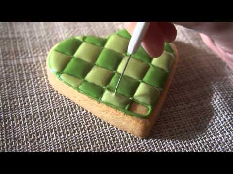 How to make quilted design cookie 愛爾蘭風情之聖派翠克縫格紋糖霜餅乾