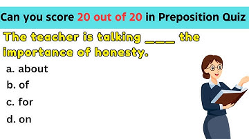 Can you pass this preposition quiz | Prepositions English Grammar Quiz | English Practice
