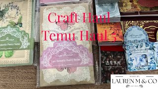 Temu Craft Haul - Papers, Stickers, Velum & More - Temu Haul 2023