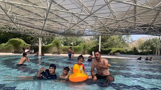 Dubai Al Mamzar Park bonding with Family at swimming pool