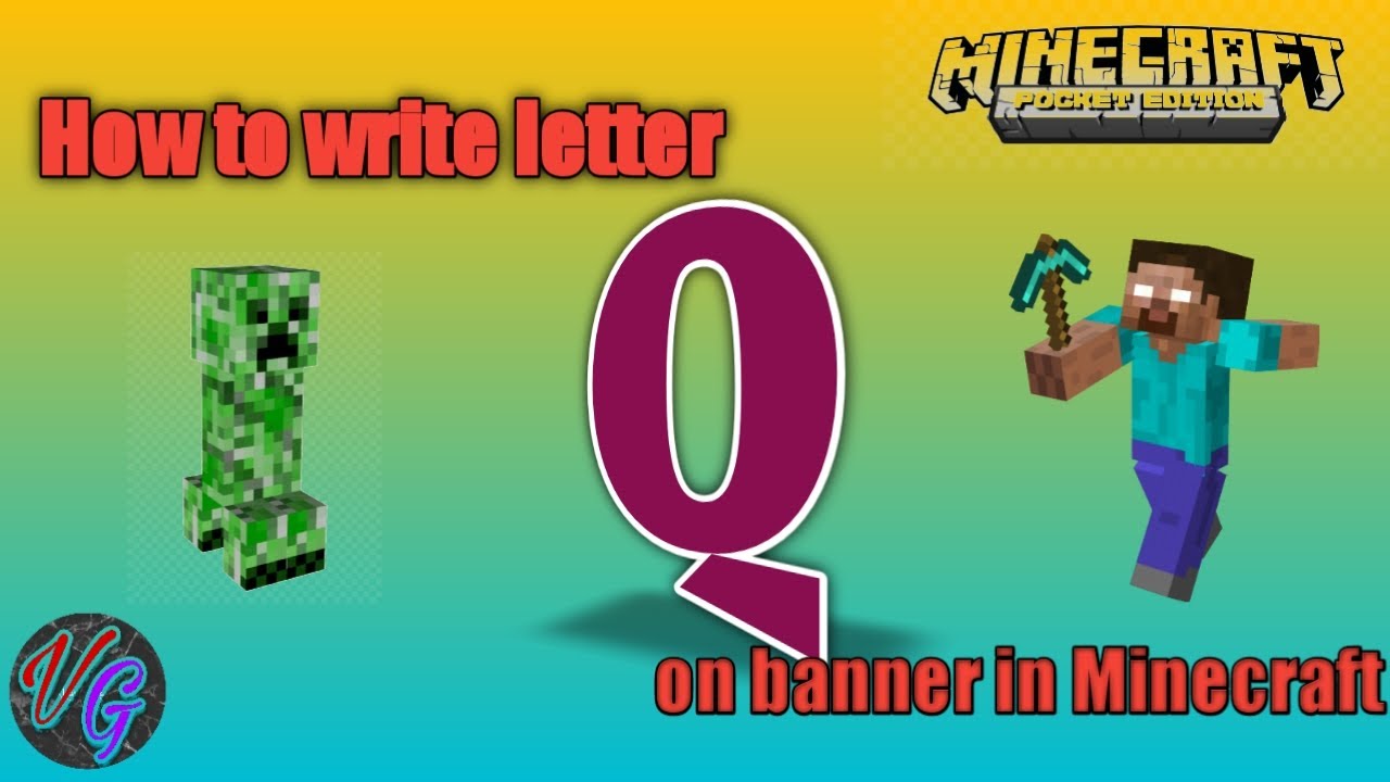 How to write letter Q on banner in Minecraft  creative video