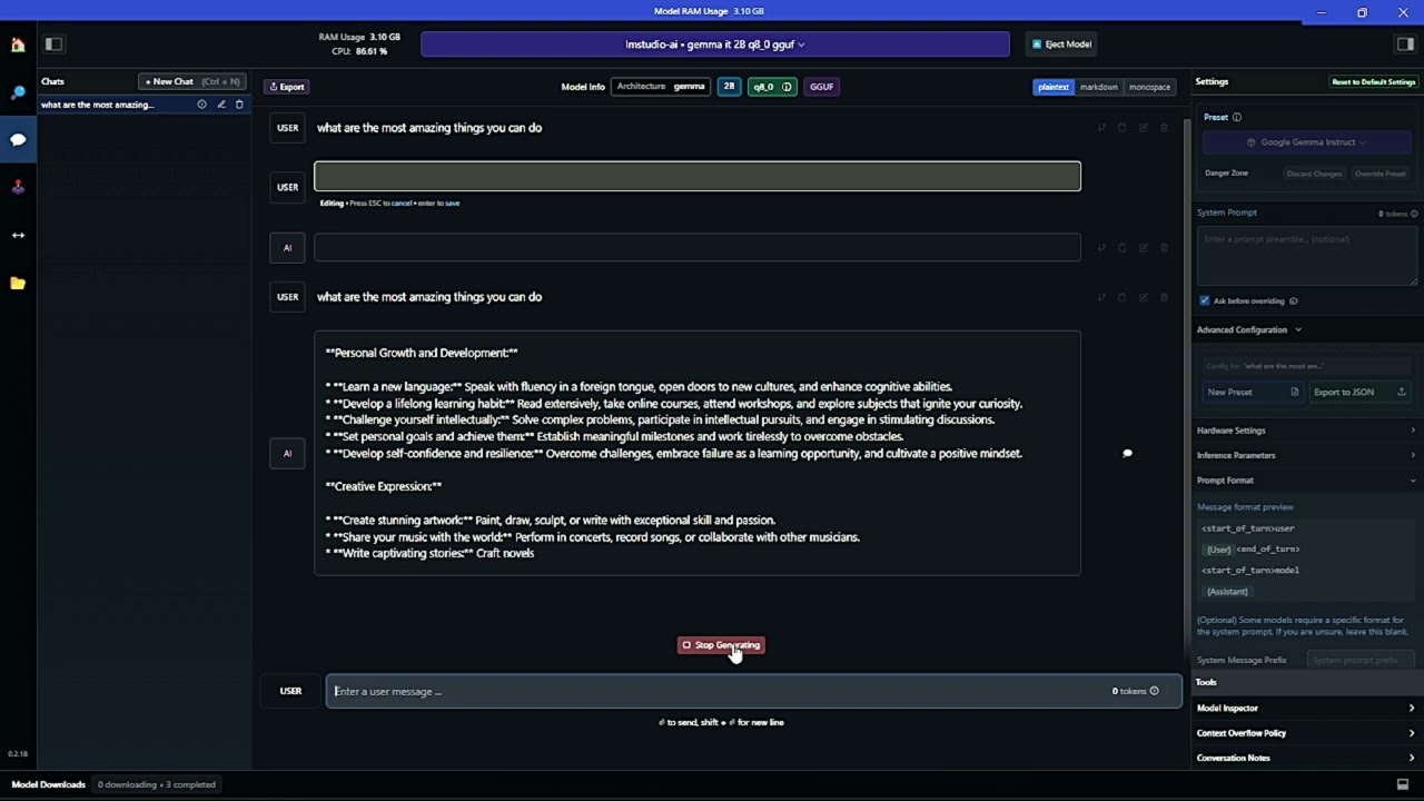 Gemma LLM Trial Tutorial: How to Use the Offline Version for the First Time!
