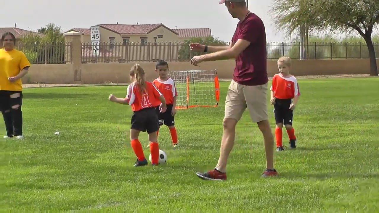 5 Year Old Coed Soccer: Orange Tigers Game 1: Vs  Baby Sharks; Litchfield Park, Az.