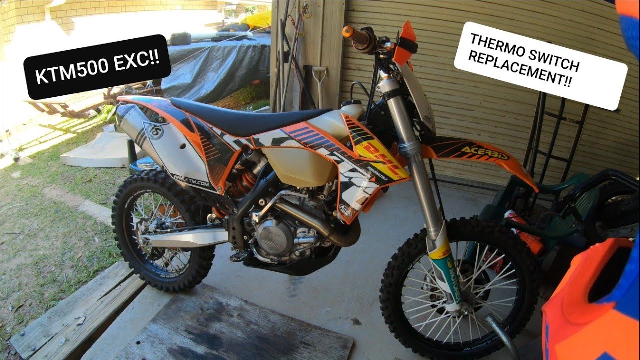 Ktm 500 exc thermo fan switch replacement YouTube