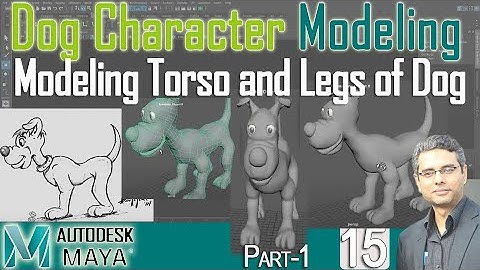 How to Model a Cartoon Dog character in Maya | Dog Character Modeling in Maya | Lesson 15-A