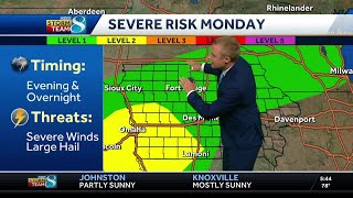 Iowa weather: A few storms, then showers possible early this week