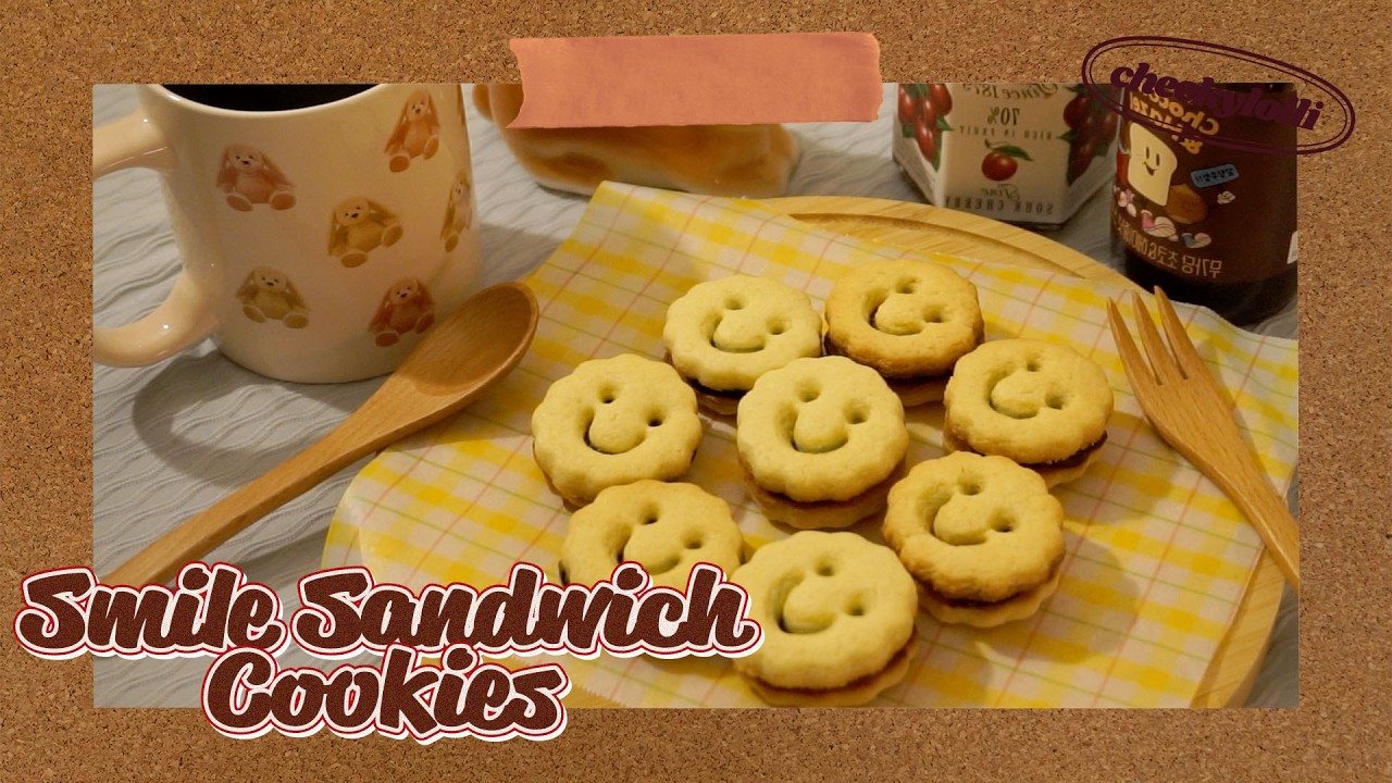 Smile Sandwich Cookies🙂🍪 스마일 샌드 쿠키🙂🍪