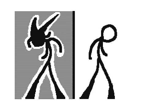 【うごくメモ帳】黒VS白（ドラゴン）【棒人間バトル】
