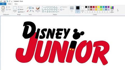How to draw a Disney Junior logo in Nickelodeon font using MS Paint | How to draw on your computer
