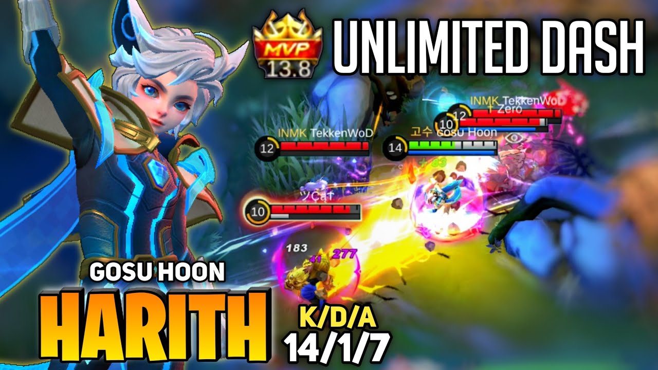 Harith Unlimited Dash Aggressive Gameplay Post Nerf | By Gosu Hoon - Mobile Legend