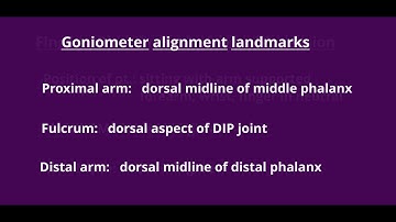 Range of Motion Measurement: Finger Distal Interphalangeal Extension
