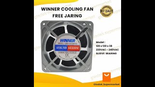 Kipas Pendingin Winner 12cm Cooling Fan AC 220v 12 x 12 x 3 cm Sleeve Bearing Kawat Tembaga