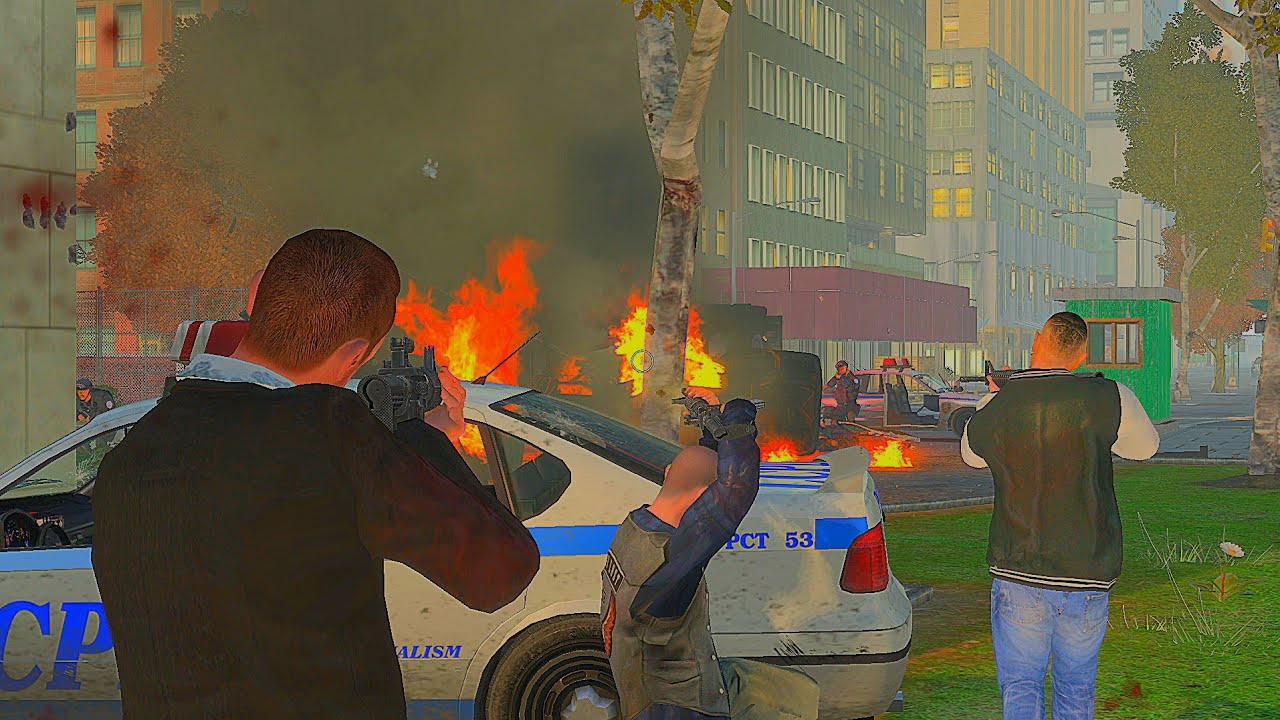 GTA 4: Niko, Johnny & Luis 6-Star Rampage and Explosive Police Chase - Epic Escape - # 33