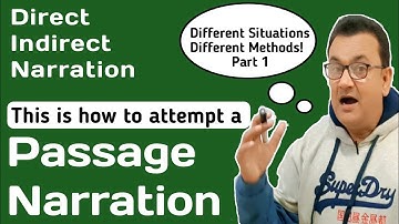 Passage Narration | Direct And Indirect Narration of Mixed Sentences | Advanced Rules of Narration |