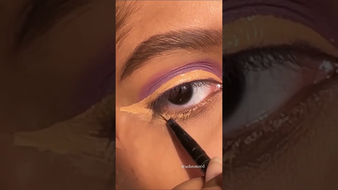 MADDY’s eye makeup tutorial🧡💜 