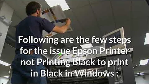 Fix Epson Printer Not Printing Black Issue