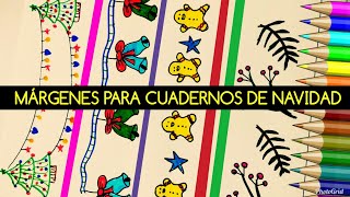 Marcos para cuadernos | BORDES Y MÁRGENES para cuadernos | DECORAR PORTADAS Y APUNTES | navidad