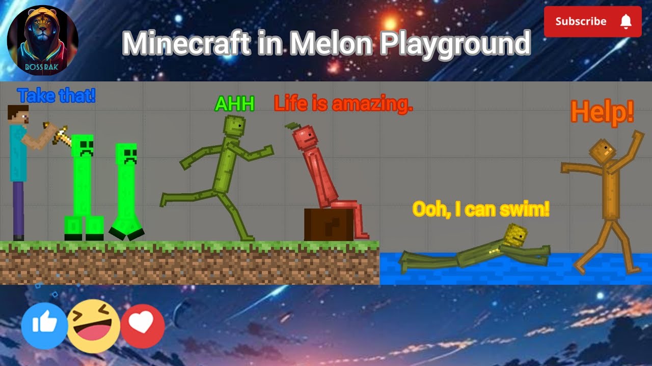 Minecraft in Melon Playground | Melon Playground | Melon Sandbox 