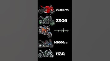 Kawasaki ninja h2r vs z900 vs Ducati panigale v4 vs ktm 1290 vs m1000rr🥵 exhaust sound 😱🤯