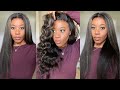 WEAR &amp; GO GLUELESS WIG🔥| PRE- EVERYTHING HIGHLIGHTED KINKY STRAIGHT HAIR | FT. WOWAFRICAN
