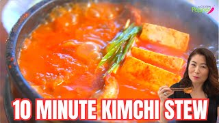 EASY 10 Minute Kimchi Stew: RESTAURANTQuality Kimchi Jjigae Recipe! 10분김치찌개: 성공률 100% 비법