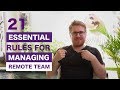 The 21 Rules for Managing Remote Teams