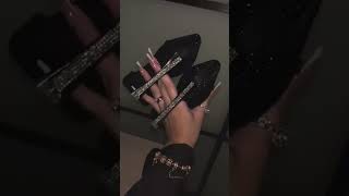 “Luxury Black Heels | Sparkle in Every Step ✨👠” #luxury #heels #youtubeshorts