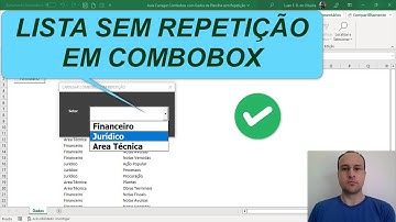 Carregar Lista de Dados em Combobox Excel VBA Sem Repetição