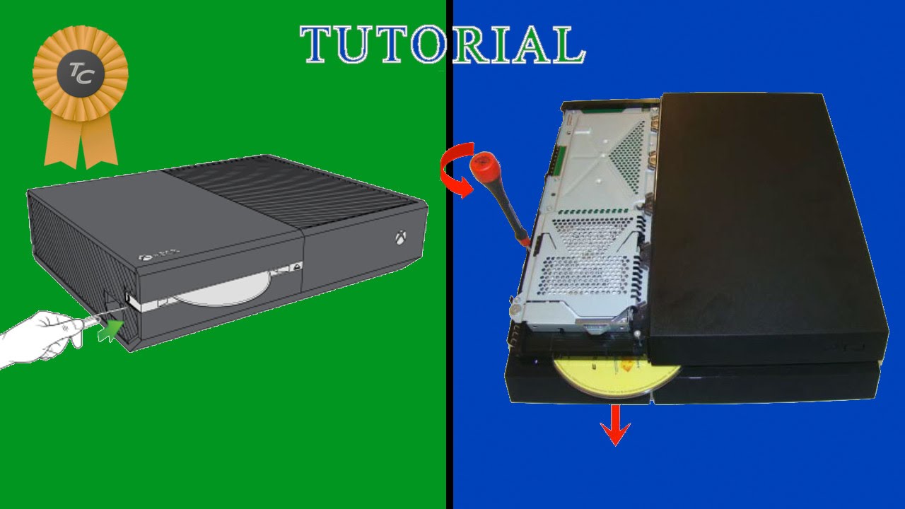 How to manually eject a disk from ps4 and xbox one #TC - YouTube