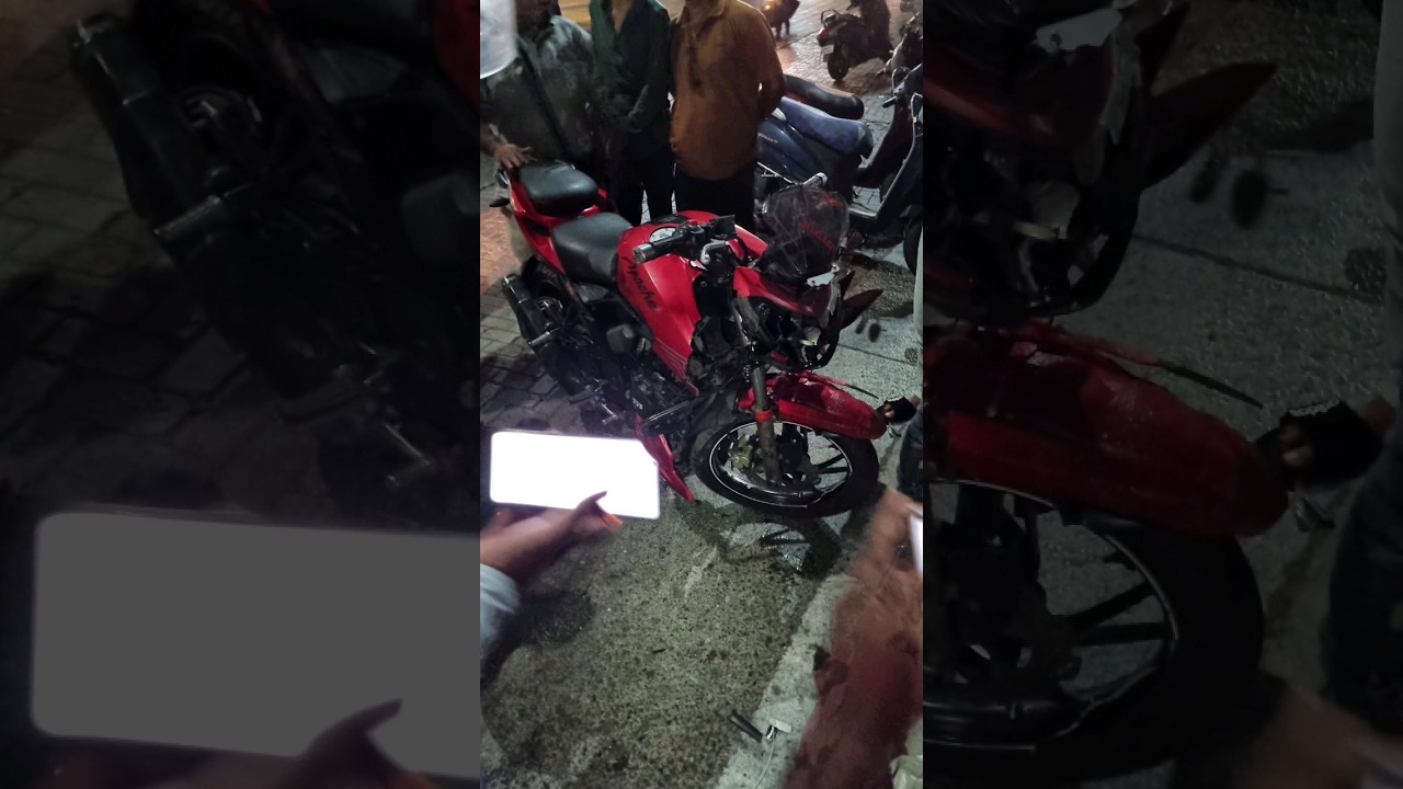 TVS Apache RTR 200 High Speed Crash With Rickshaw ❌ Ride Safe