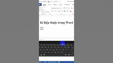 Cách viết kí hiệu thuộc trong Word