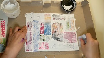 How to make mixed media collage art part 2 #mixedmedia #collage
