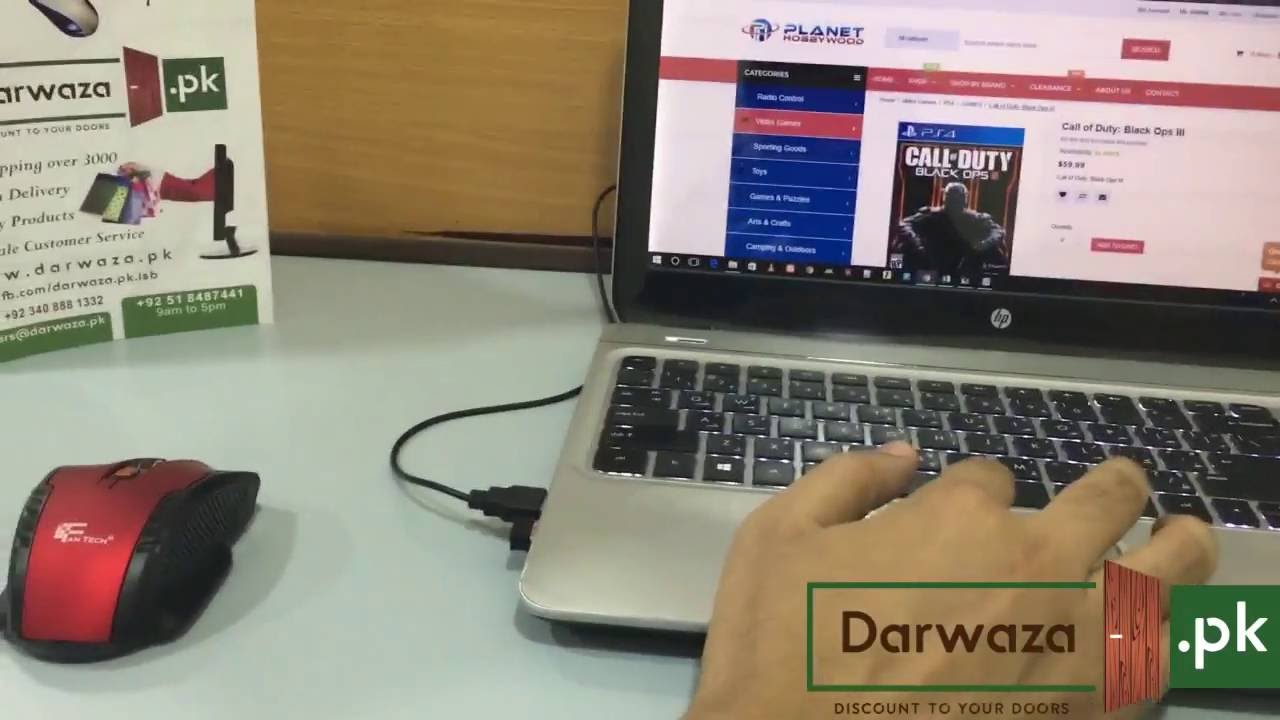 Wireless 6D Gaming Computer Mouse by Darwaza.pk