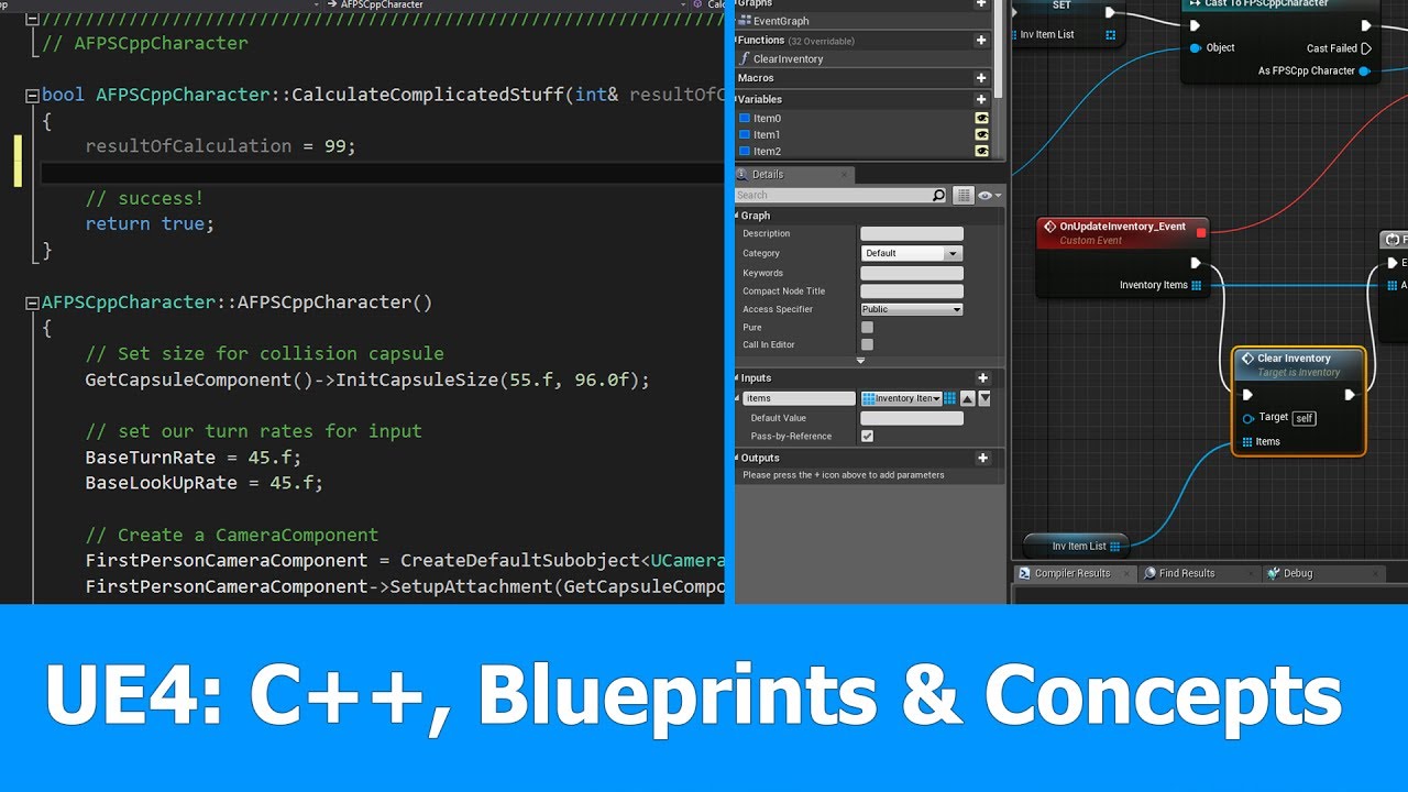 Unreal Engine C Blueprints Programming Concepts Youtube