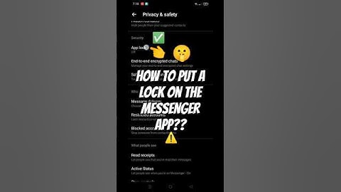 HOW TO PUT A PASSWORD ON  MESSENGER APP #Howto  #tutorial #paano