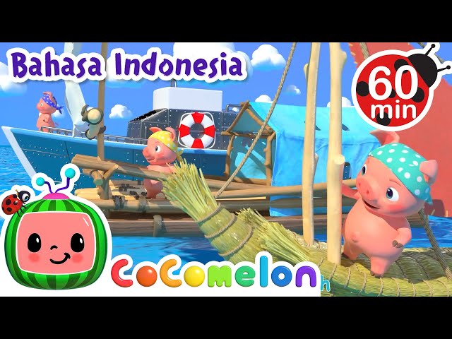 Tiga Babi Kecil Jadi Bajak Laut🏴‍☠️🐷🐷🐷 | CoComelon Bahasa Indonesia - Lagu Anak | Nursery Rhymes class=