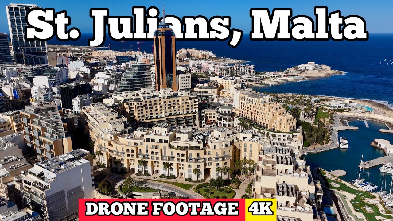 St. Julians, Malta in stunning 4K drone footage!