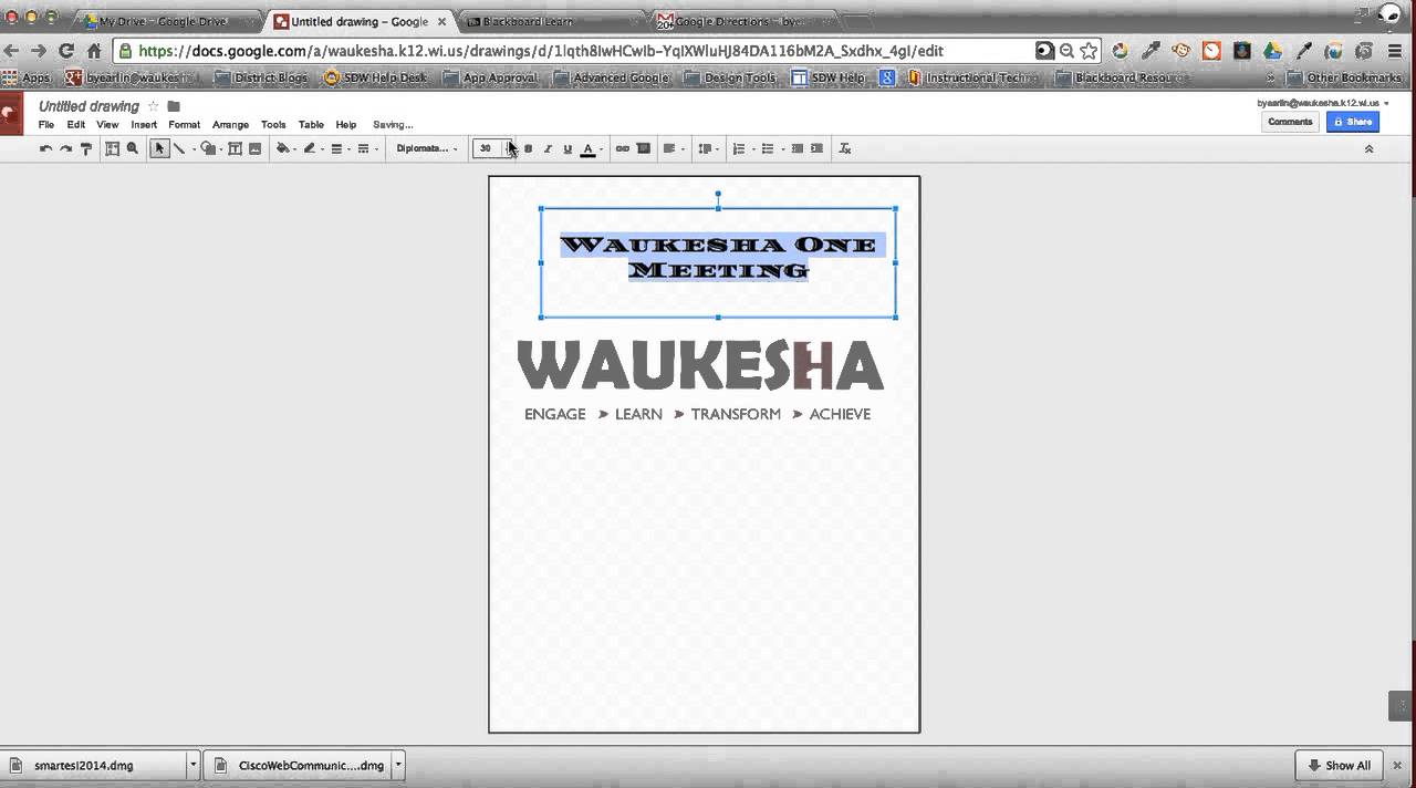 Using Google Drawings for Flyers, Posters and Handouts