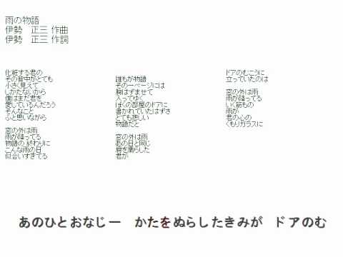 「雨の物語」のオルゴールアレンジ