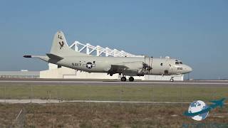 Rare P-3C Orion Landing at Fort Worth Alliance Airport | U.S. Navy 163290 | 4K