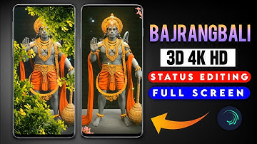 Bajrangbali 3D 4K HD status editing full screen alight motion | Hanuman Ji 3D status editing 4k hd