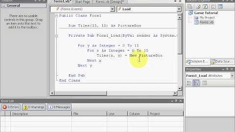 Visual Basic Game Tutorial Part 1 Player Movement and Tiled Background