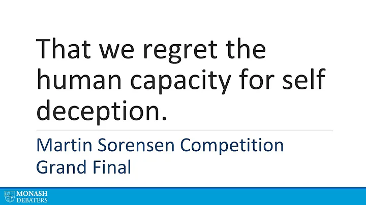 That we regret the human capacity for self decepti...