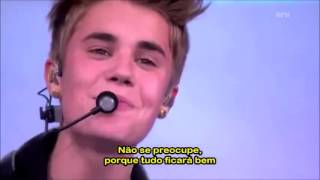 Video thumbnail of "Justin Bieber cantando Be alright AO VIVO Legendado"