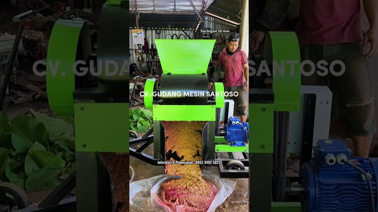Trial Giling Limbah Buah Sayur Pakan Maggot, Super Cepat Mesin Cacah Dan Giling Serbaguna Tipe G-50